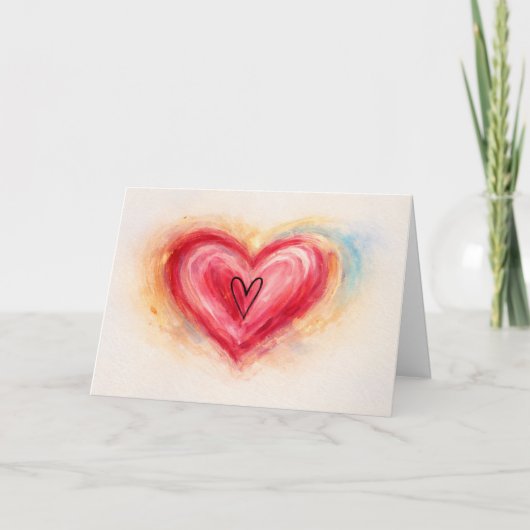 Carte de vœux pliante Couches d'amour (Devant)