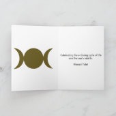 Carte de vœux pliante de célébration de Yule (Intérieur)