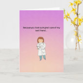 Carte de voeux Plié Merci Vet (Fleur jaune)