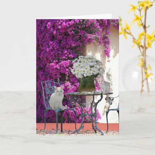 Carte de voeux pliée (Fleur jaune)