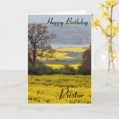 Carte de voeux pliée (Fleur jaune)