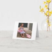 Carte de voeux pliée (Fleur jaune)