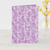 Carte de voeux pliée (Fleur jaune)