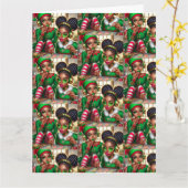 Carte de voeux pliée (Fleur jaune)