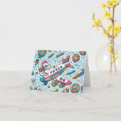 Carte de voeux pliée (Fleur jaune)