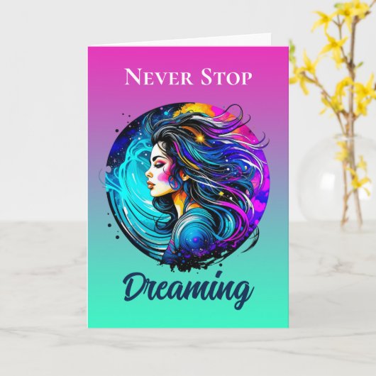 Carte de voeux pliée (Fleur jaune)