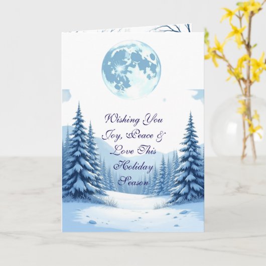 Carte de vœux pliée (Fleur jaune)