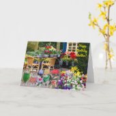 Carte de voeux pliée (Fleur jaune)