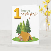 Carte de voeux pliée (Fleur jaune)