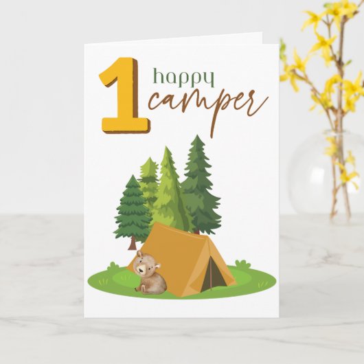 Carte de voeux pliée (Fleur jaune)