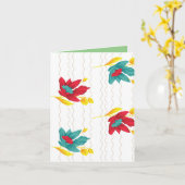 Carte de voeux pliée (Fleur jaune)