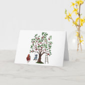 Carte de voeux pliée (Fleur jaune)