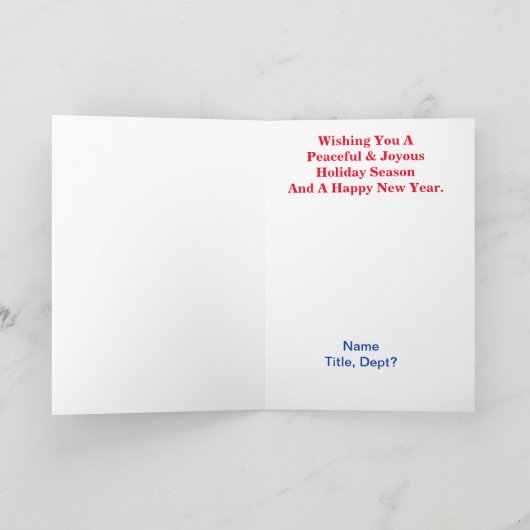 Carte de voeux pliée (Intérieur)