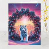 Carte de voeux pliée (Fleur jaune)