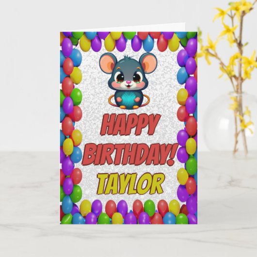 Carte de voeux pliée (Fleur jaune)