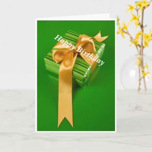 Carte de voeux pliée (Fleur jaune)