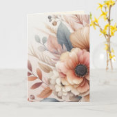 Carte de vœux pliée (Fleur jaune)