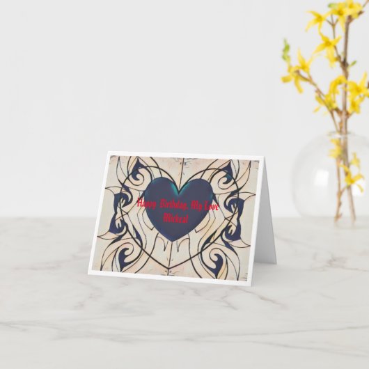 Carte de voeux pliée (Fleur jaune)