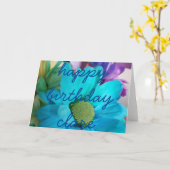 Carte de voeux pliée (Fleur jaune)