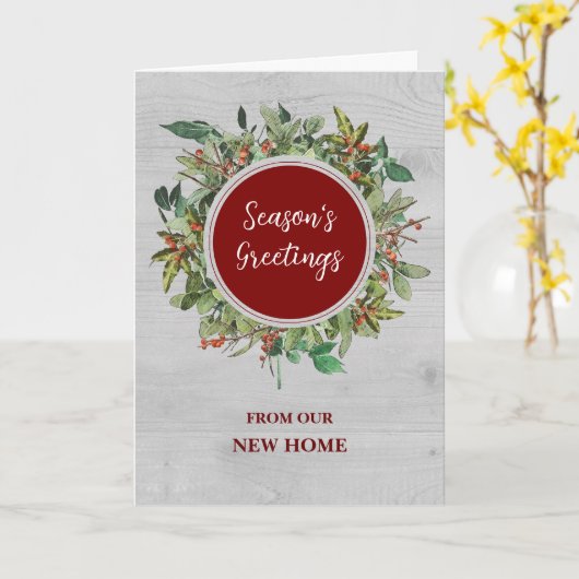 Carte de voeux pliée (Fleur jaune)