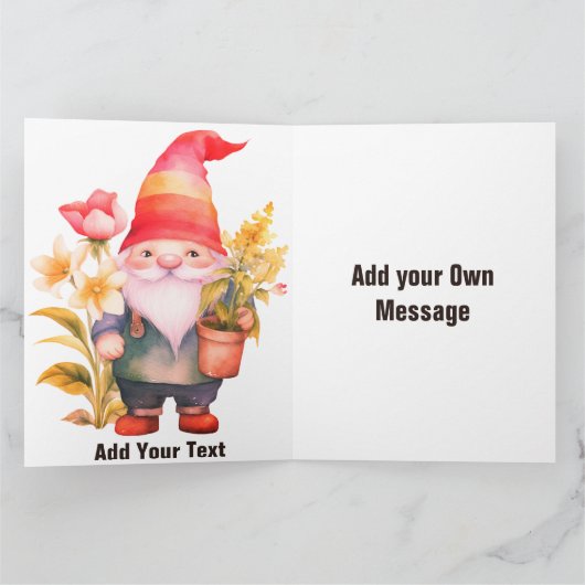 Carte de voeux pliée (Intérieur)