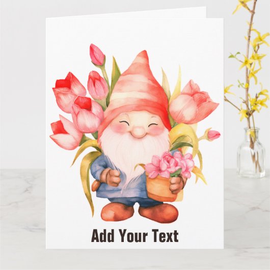 Carte de voeux pliée (Fleur jaune)