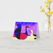 Carte de voeux pliée (Fleur jaune)