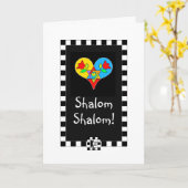 Carte de voeux pliée (Fleur jaune)