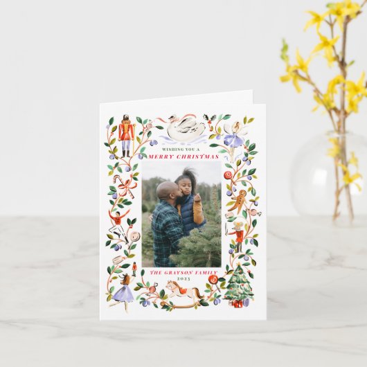 Carte de vœux pliée (Fleur jaune)