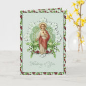 Carte de voeux pliée (Fleur jaune)