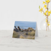 Carte de vœux pliée (Fleur jaune)