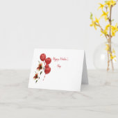 Carte de vœux pliée  (Fleur jaune)