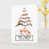 Carte de voeux pliée (Fleur jaune)