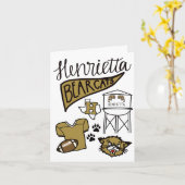 Carte de voeux pliée (Fleur jaune)