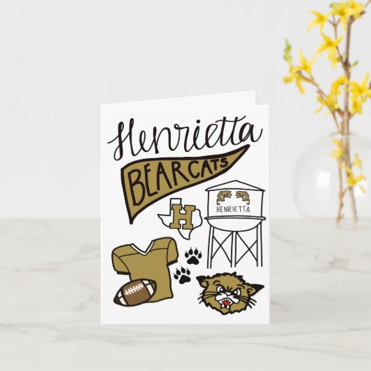 Carte de voeux pliée (Fleur jaune)