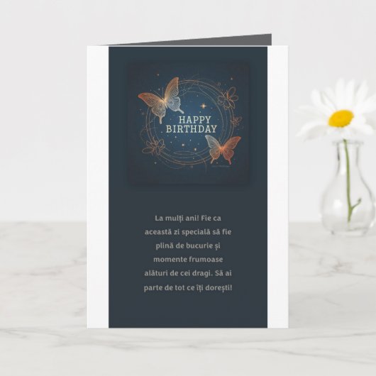 Carte de voeux pliée (Petite plante)