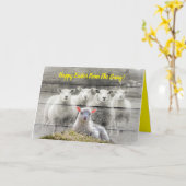 Carte de vœux pliée (Fleur jaune)