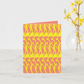 Carte de voeux pliée (Fleur jaune)