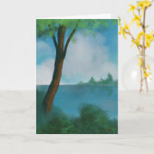 Carte de voeux pliée (Fleur jaune)