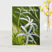 Carte de vœux pliée (Fleur jaune)