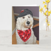 Carte de vœux pliée (Fleur jaune)