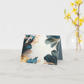 Carte de voeux pliée (Fleur jaune)