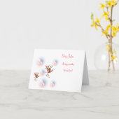 Carte de voeux pliée (Fleur jaune)