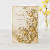 Carte de vœux pliée (Fleur jaune)
