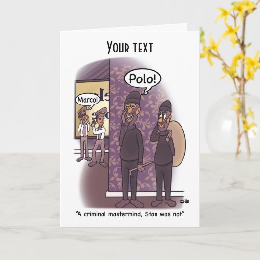 Carte de voeux pliée (Fleur jaune)