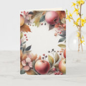 Carte de vœux pliée (Fleur jaune)
