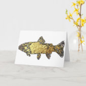 Carte de vœux pliée (Fleur jaune)
