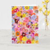 Carte de voeux pliée (Fleur jaune)