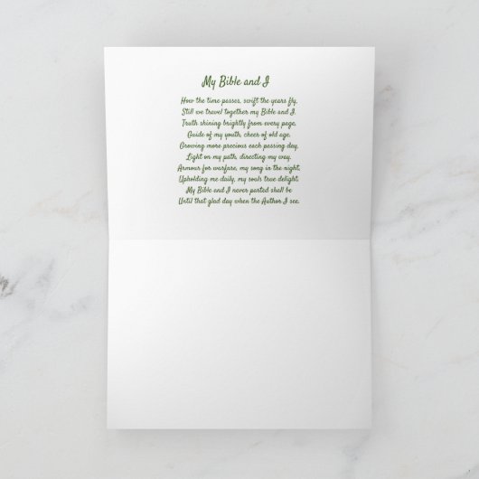 Carte de voeux pliée (Intérieur)