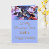 Carte de voeux pliée (Fleur jaune)